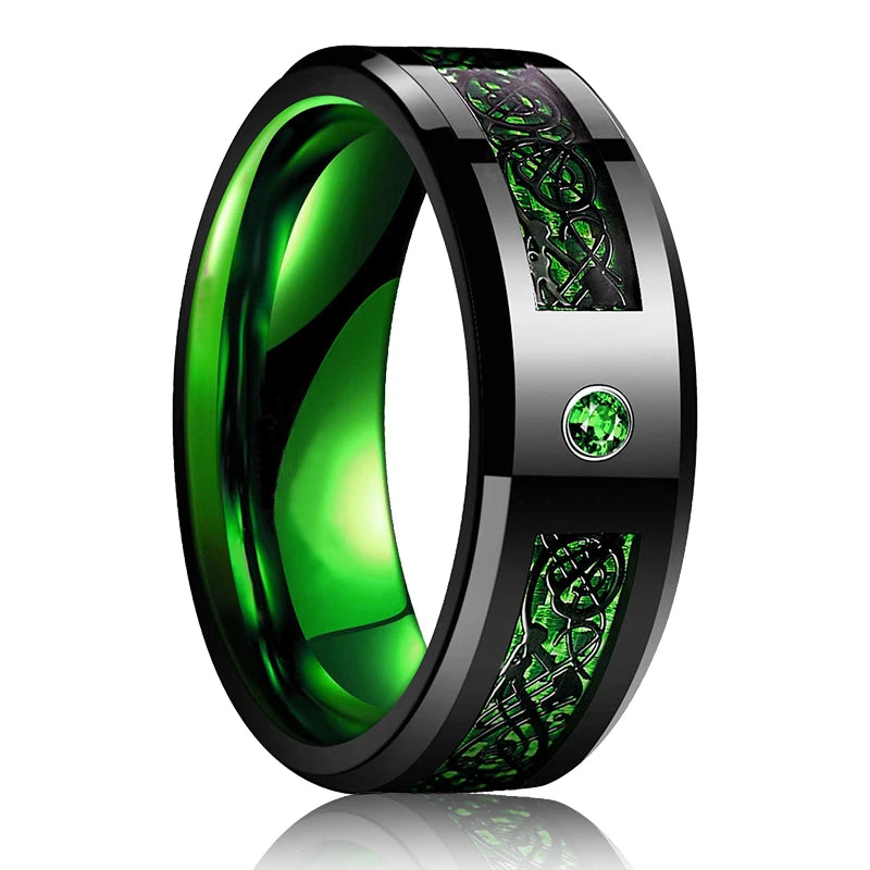 Red Groove Dragon Ring