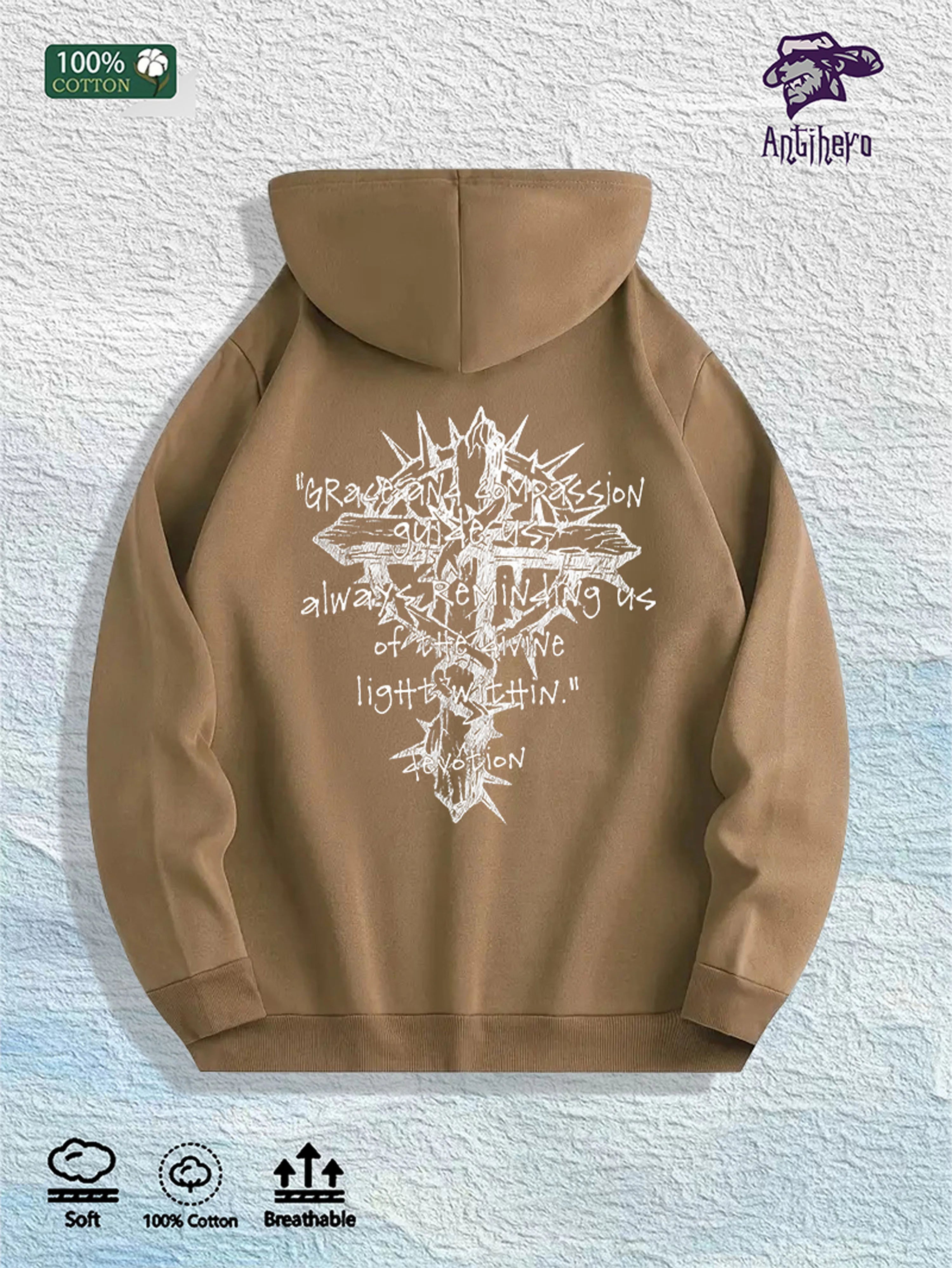 Spiked Cross Hoodie