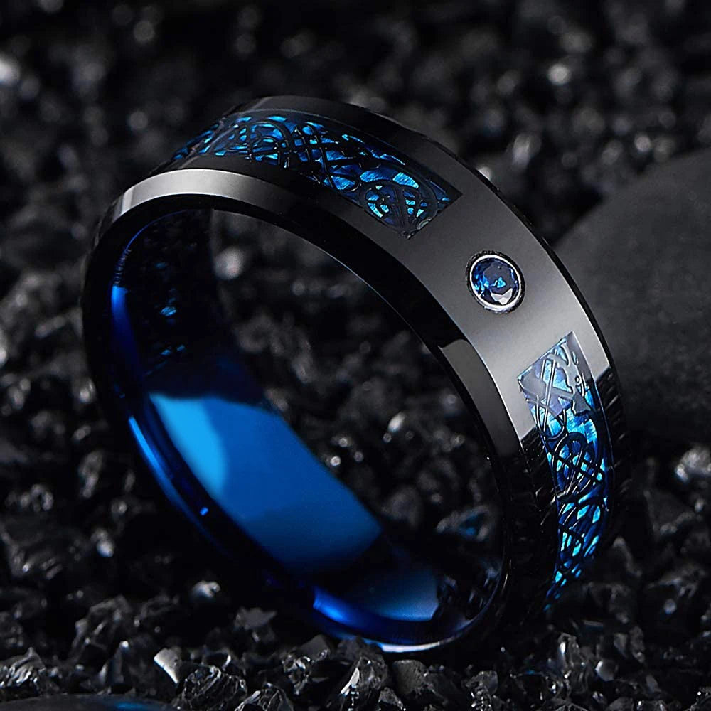 Red Groove Dragon Ring