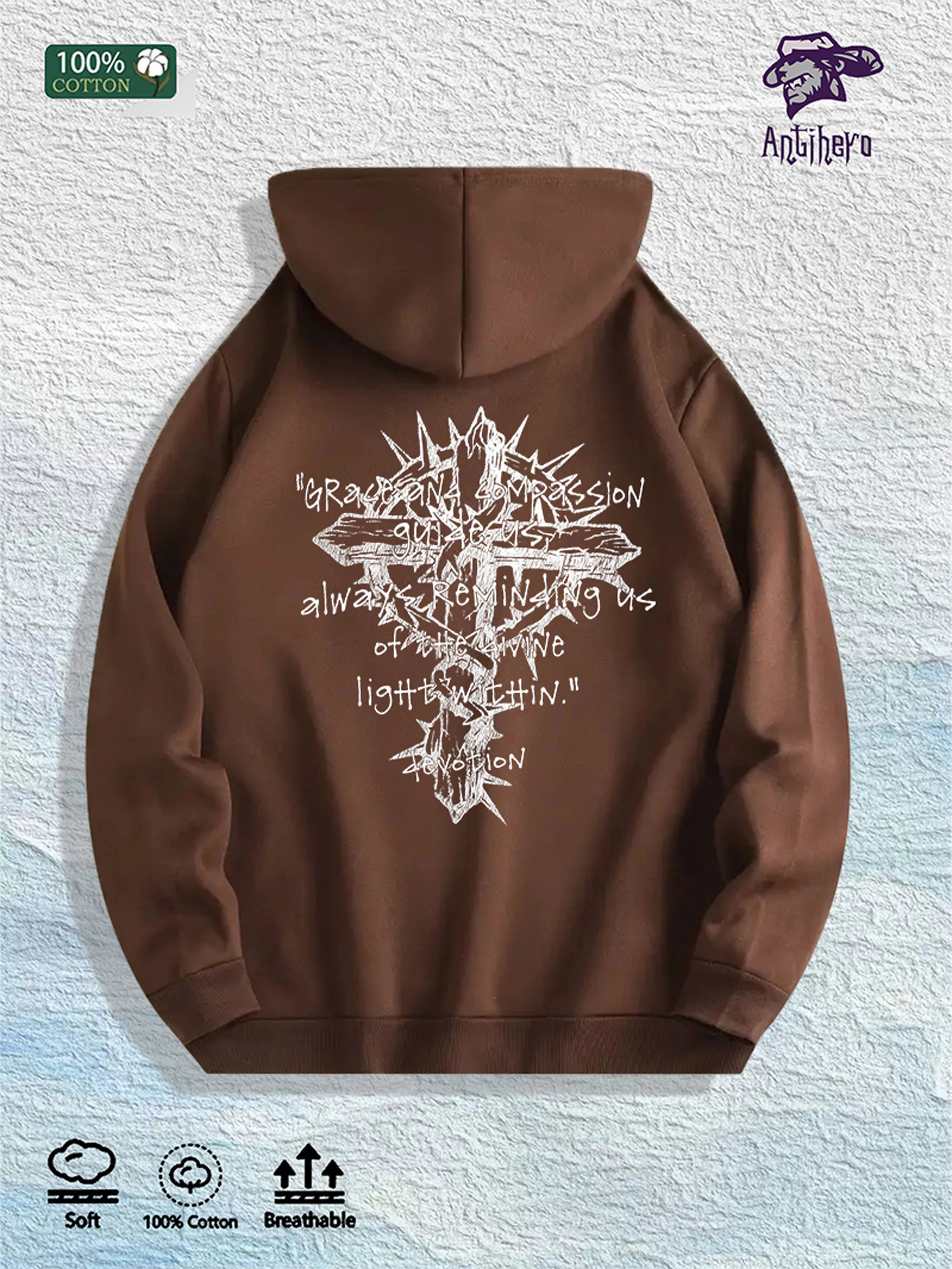 Spiked Cross Hoodie