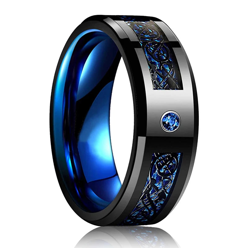 Red Groove Dragon Ring