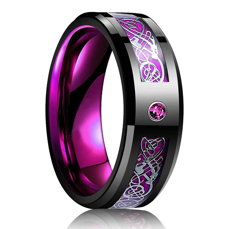Red Groove Dragon Ring
