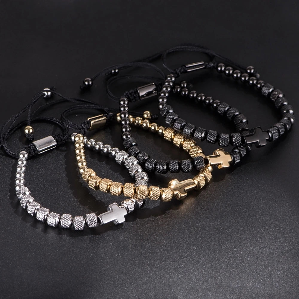 Cross Beaded Bracelet