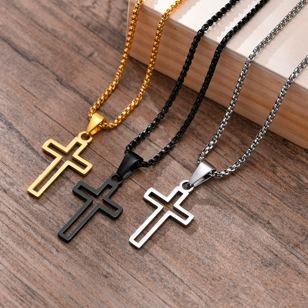 Hollow Cross Necklace