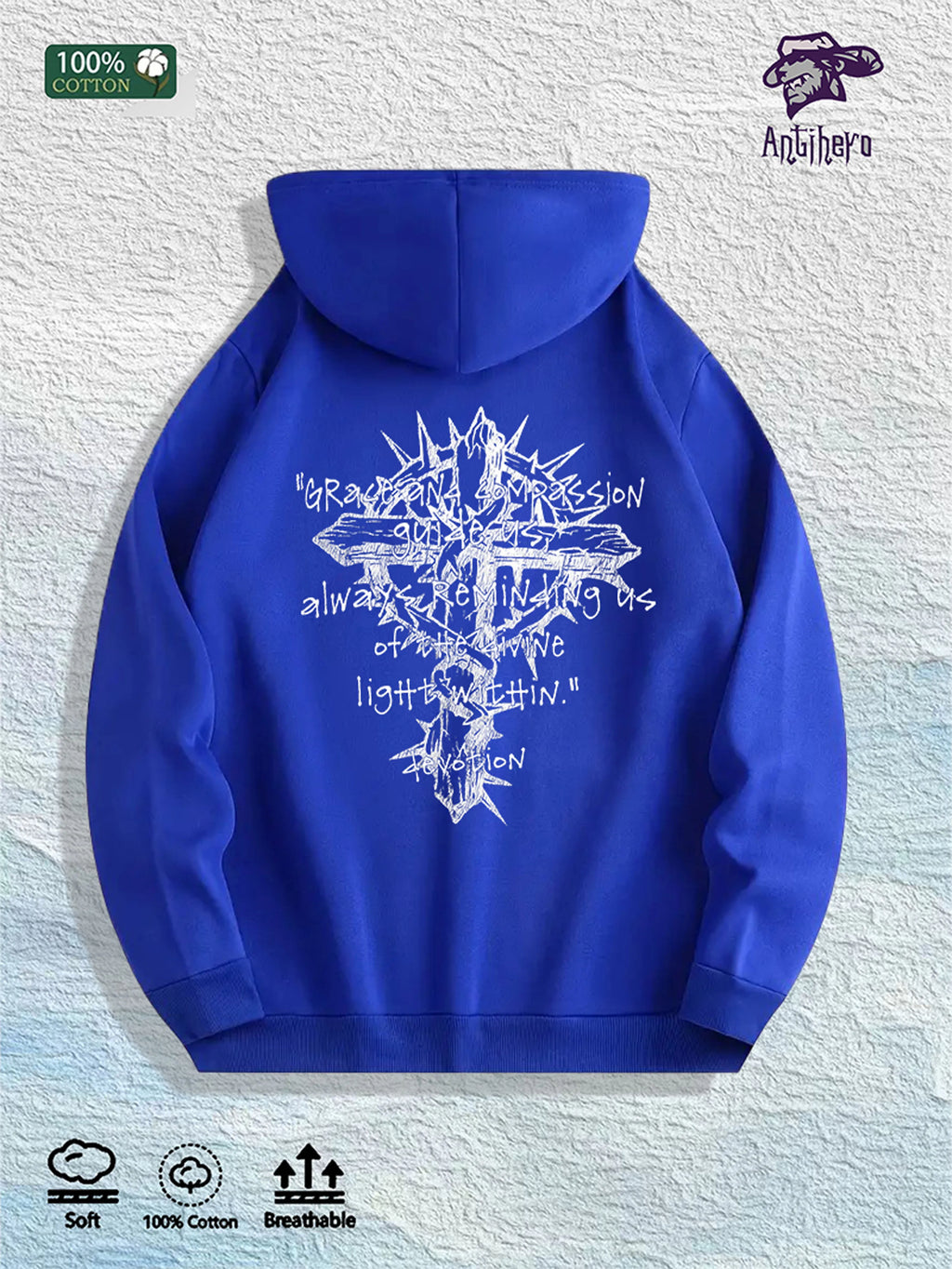 Spiked Cross Hoodie
