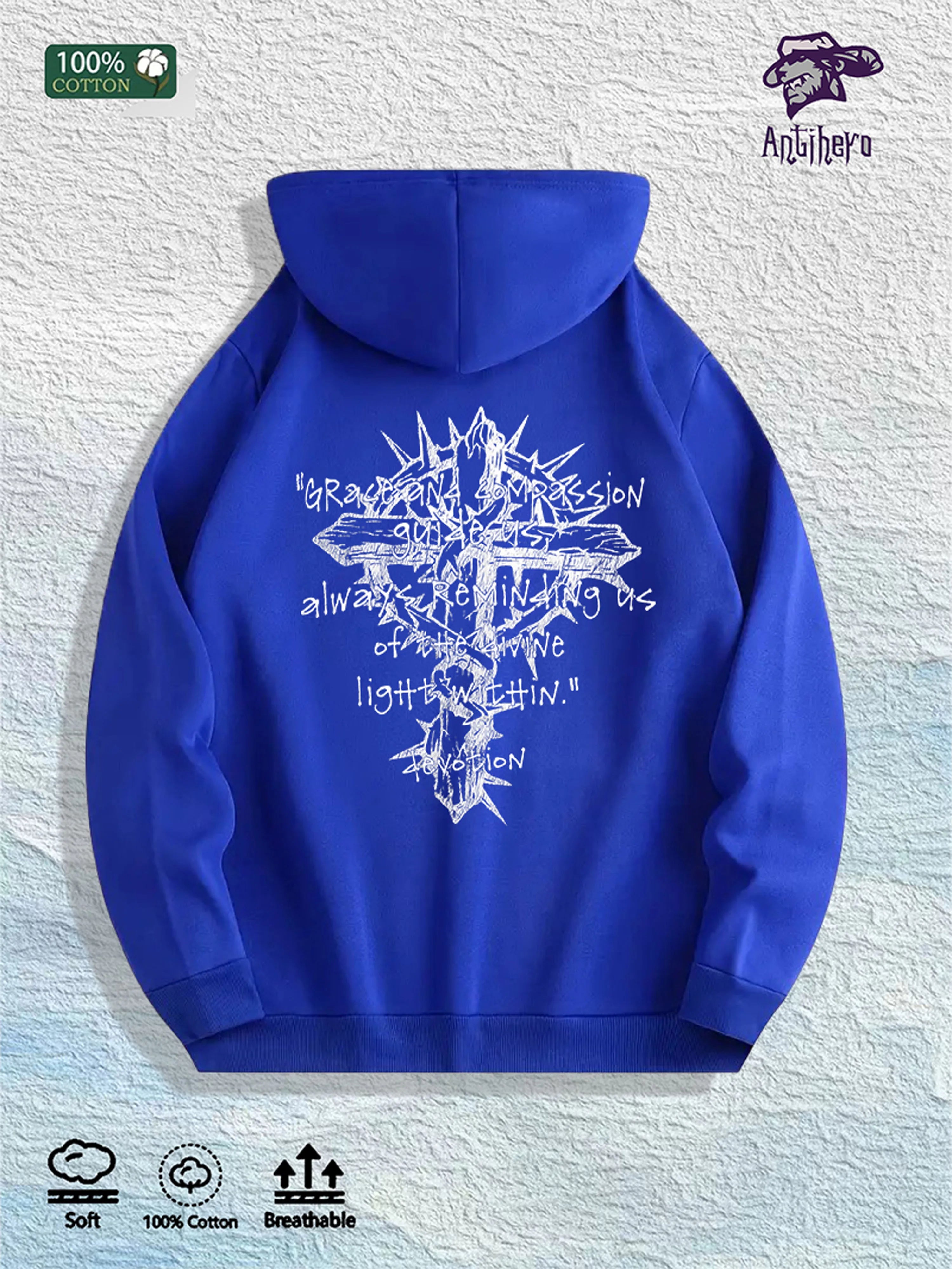 Spiked Cross Hoodie