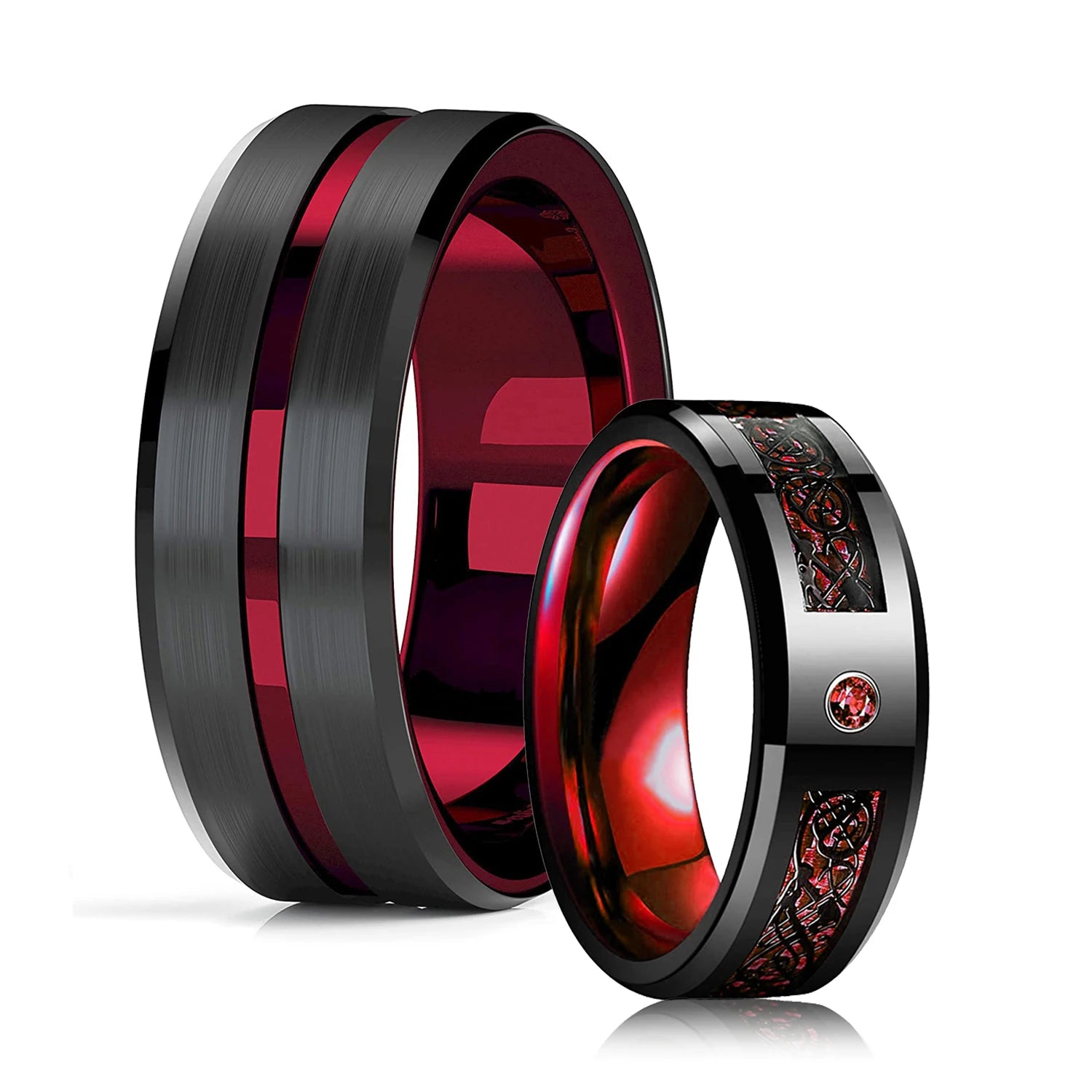 Red Groove Dragon Ring