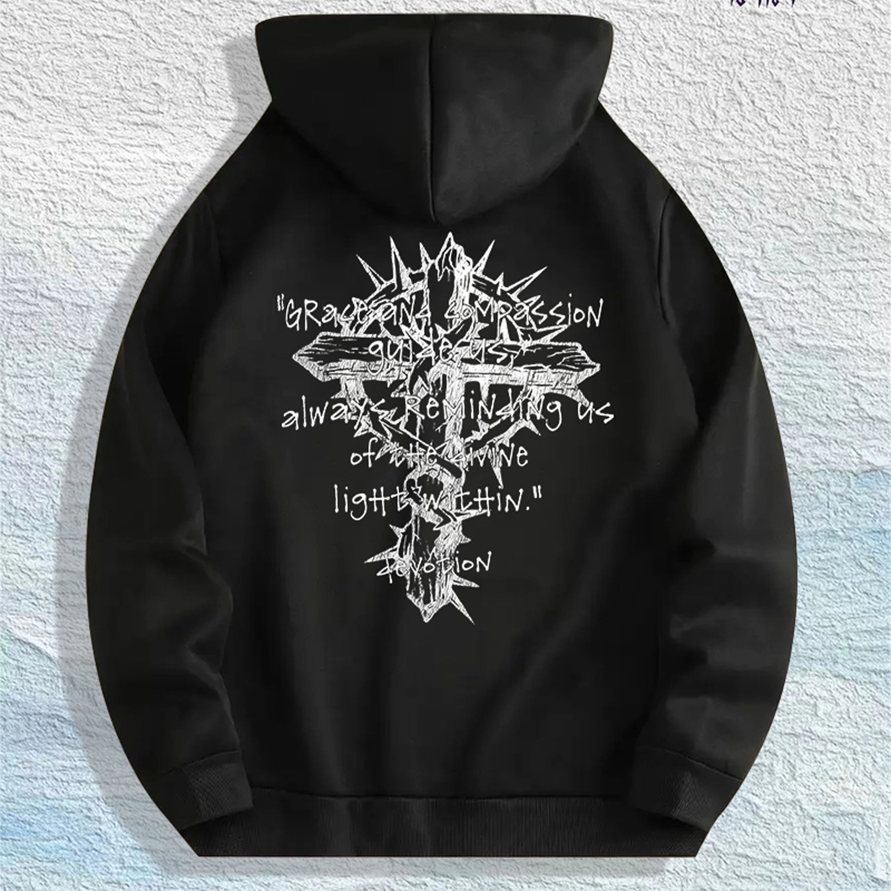 Spiked Cross Hoodie