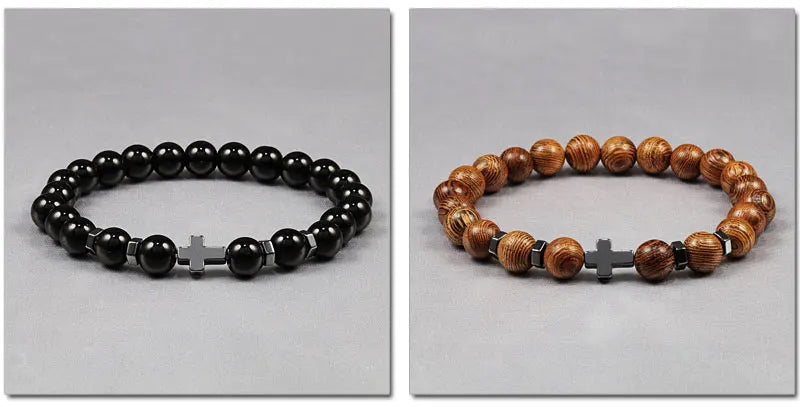 Cross Beaded Bracelet