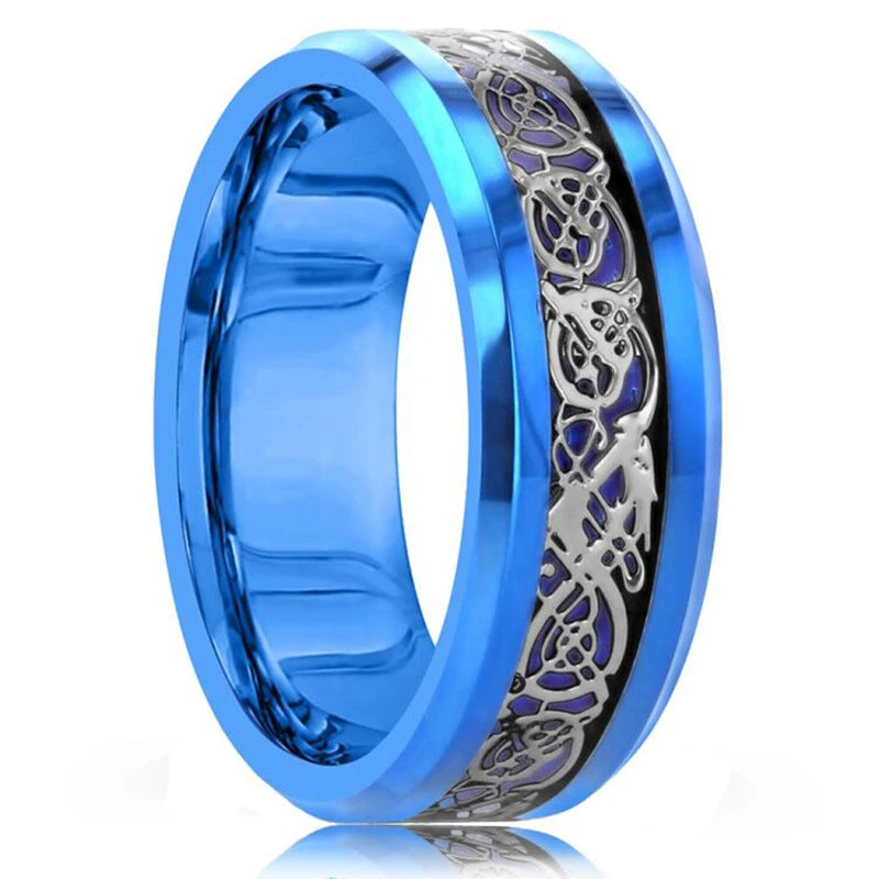 Red Groove Dragon Ring