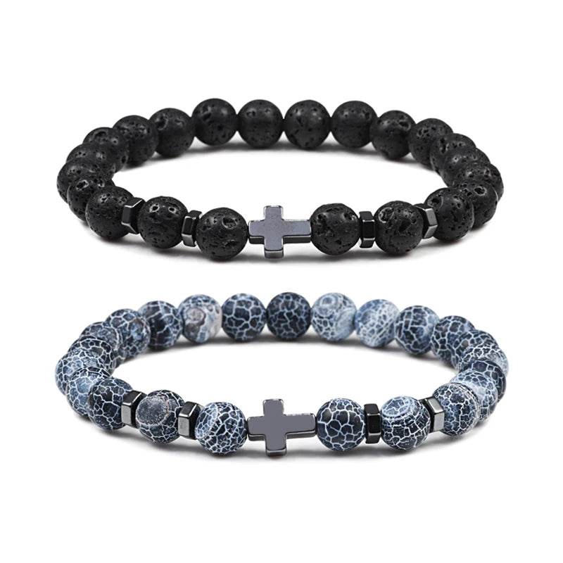 Cross Beaded Bracelet