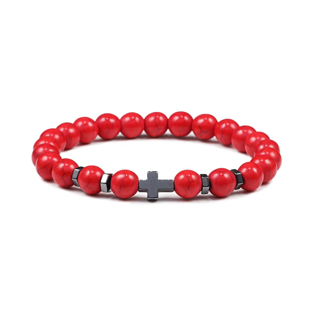 Cross Beaded Bracelet