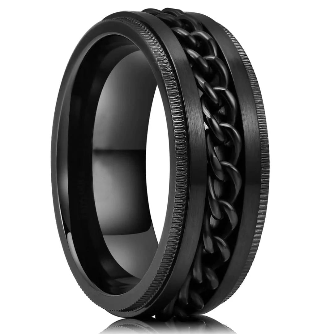 Punk Chain Spinner Ring