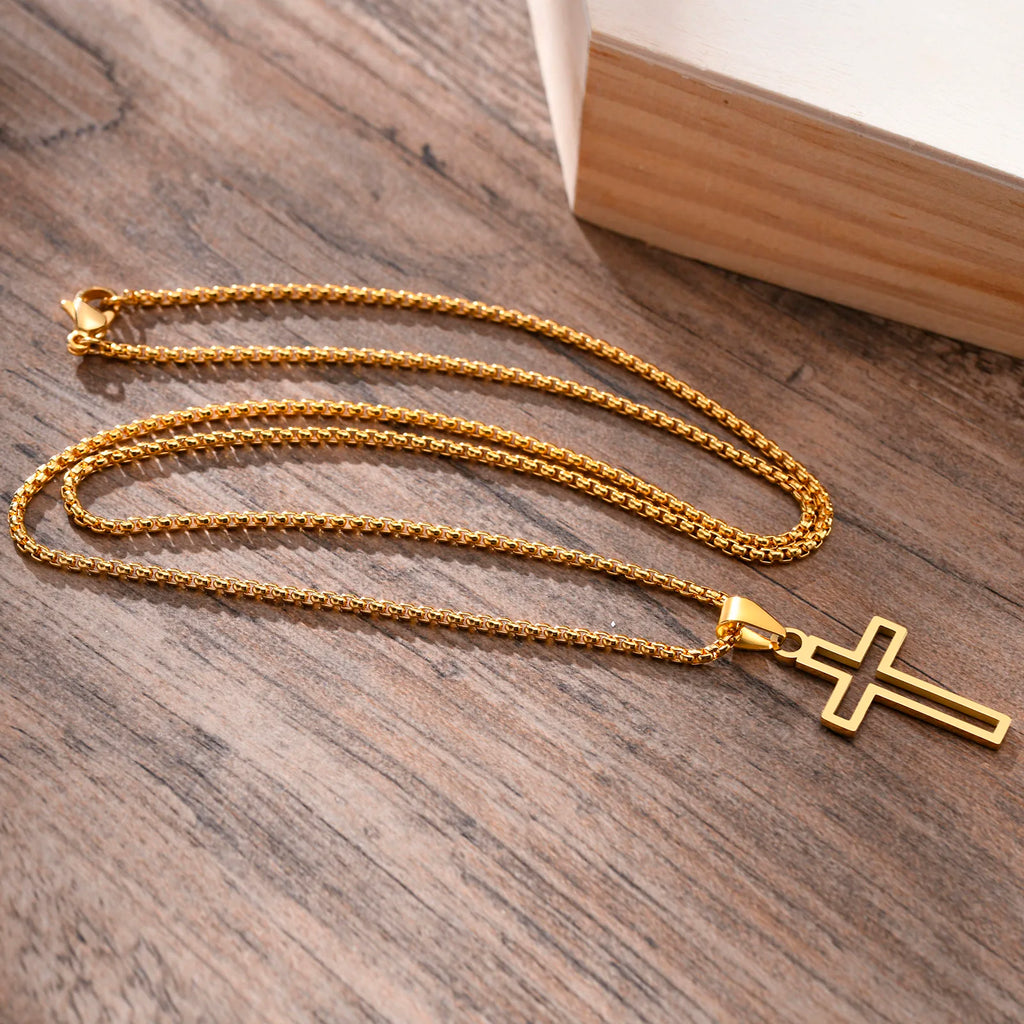Hollow Cross Necklace