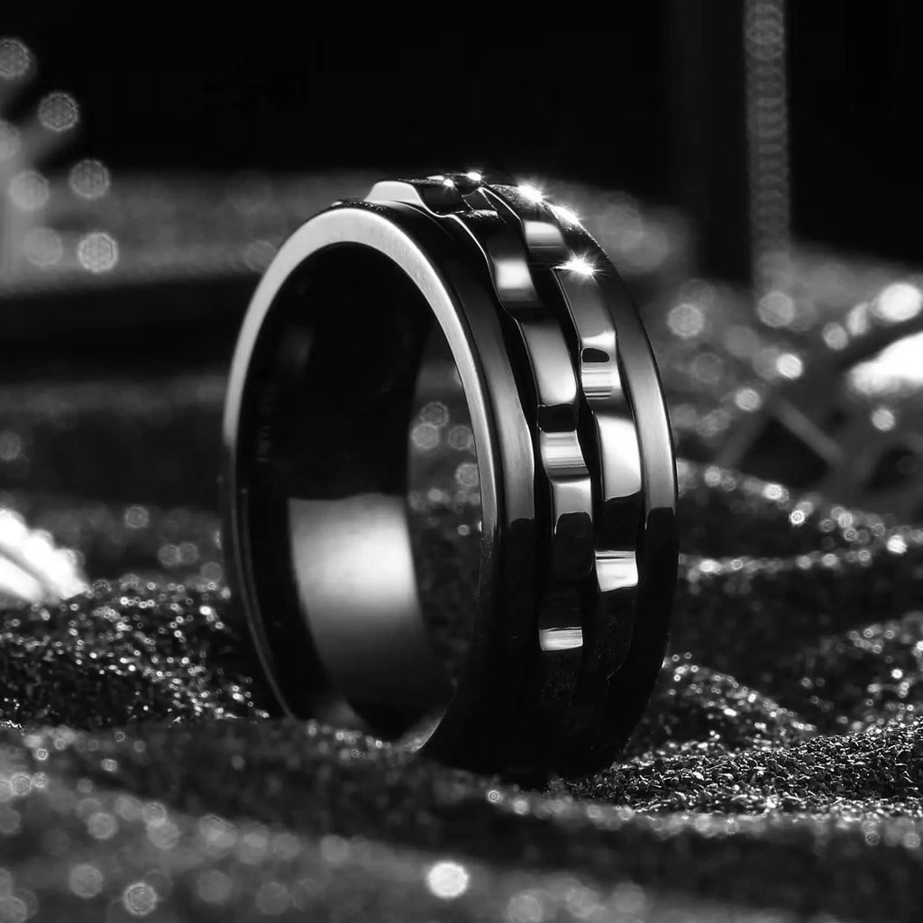 Punk Chain Spinner Ring