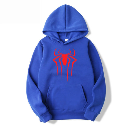 2024Fashion brand Men's Hoodie Casual Hoodie Sweatshirt Men's/Women's top Solid color printed spider hoodie sweatshirt