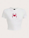 Red Spider Crop T-Shirt
