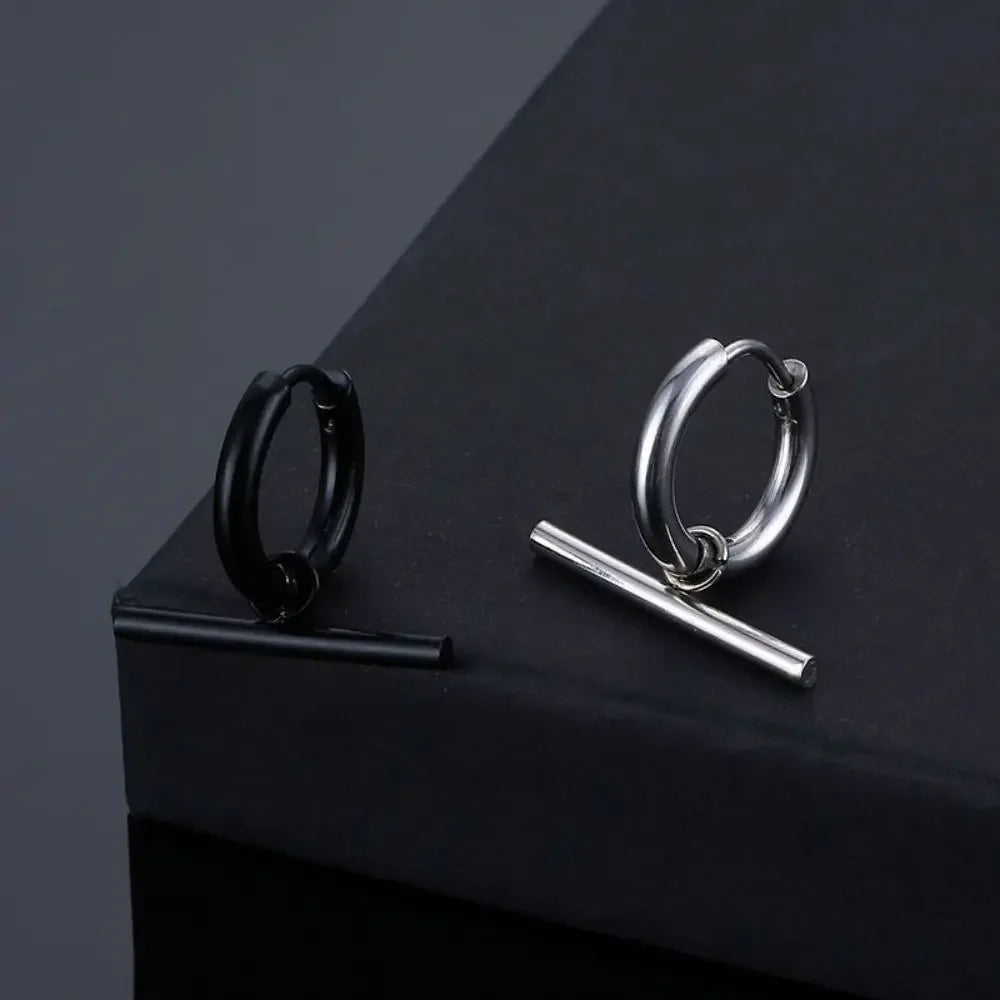 Cross Feather Stud Earrings