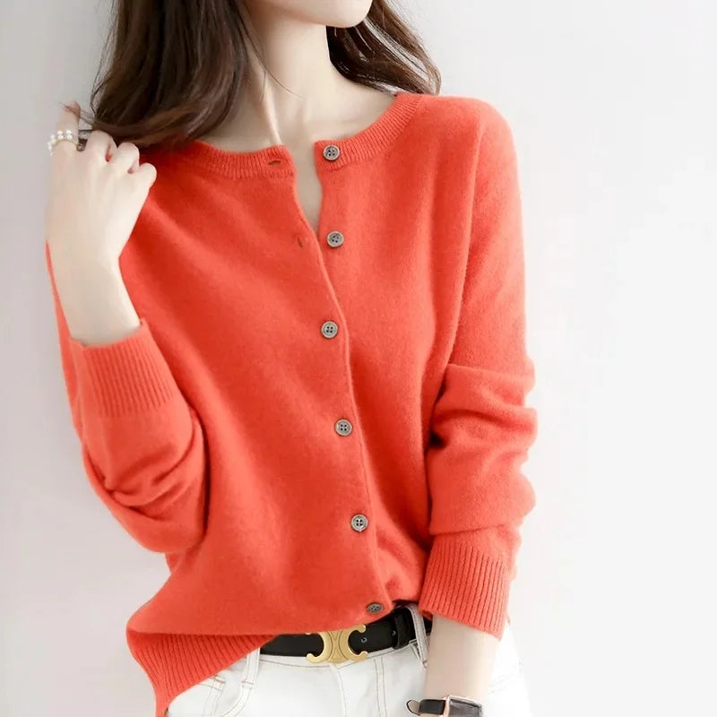 Lightweight Knit Open Cardigan – Women's Sweater