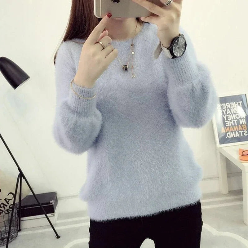 Soft Fleece Knit Sweater – Women's Pullover