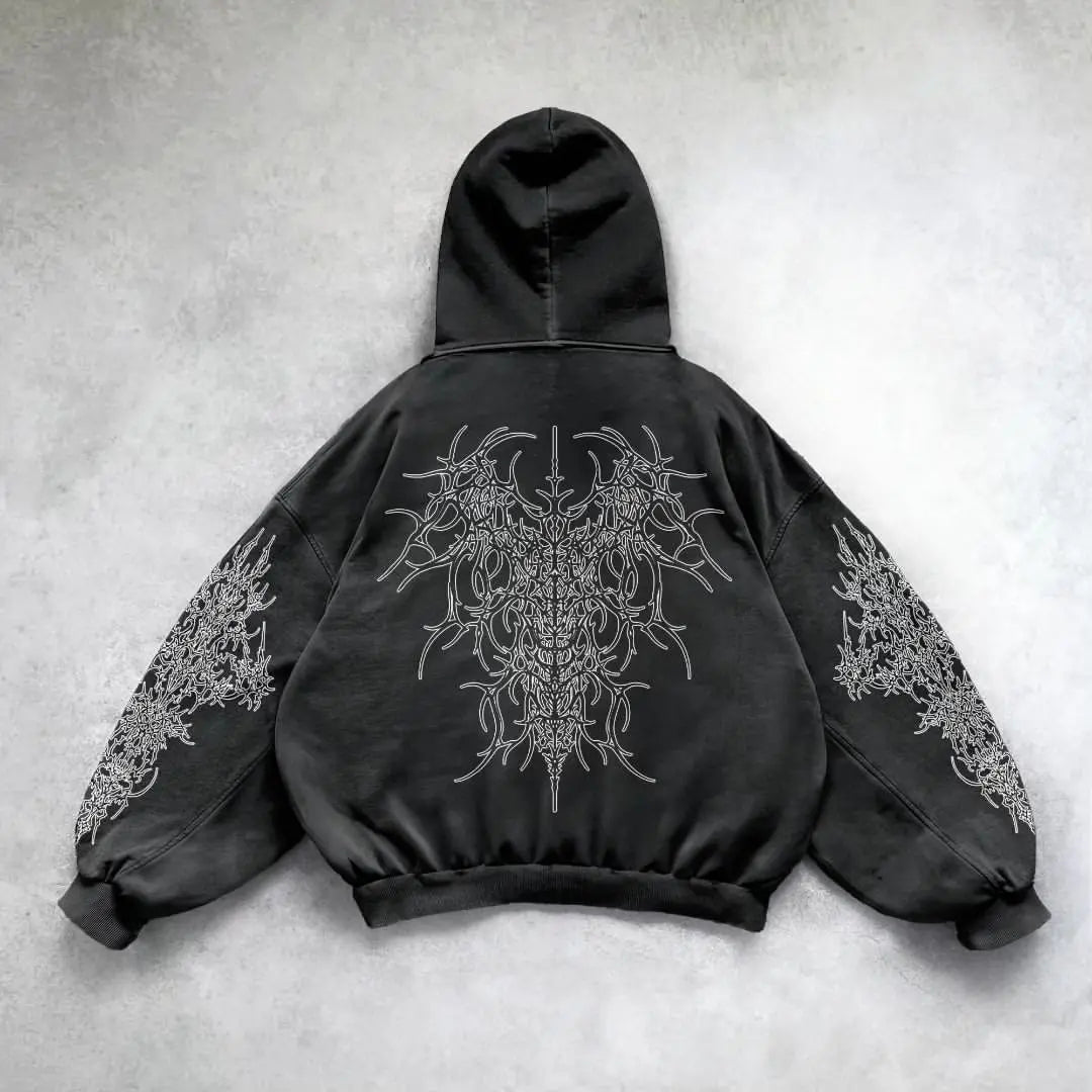 Y2K Gothic Street Hoodie