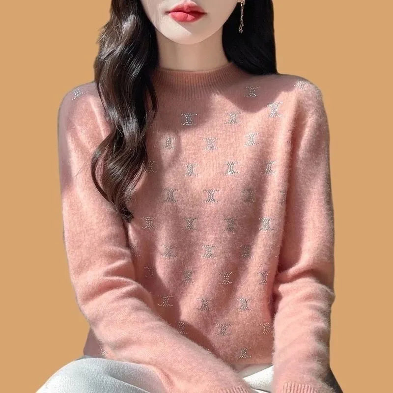 Sequin Knit Sweater – Women's Warm Pullover