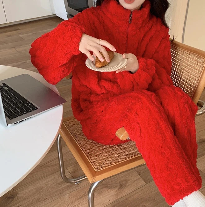 Women's Cozy Teddy Top & Pants Set