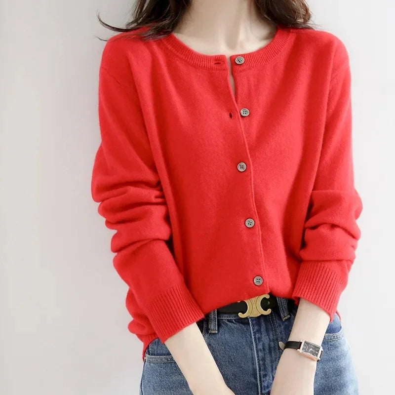 Lightweight Knit Open Cardigan – Women's Sweater