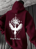 Gothic Compass & Wings Hoodie