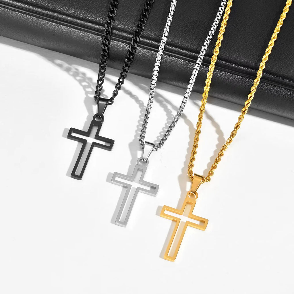 Hollow Cross Necklace