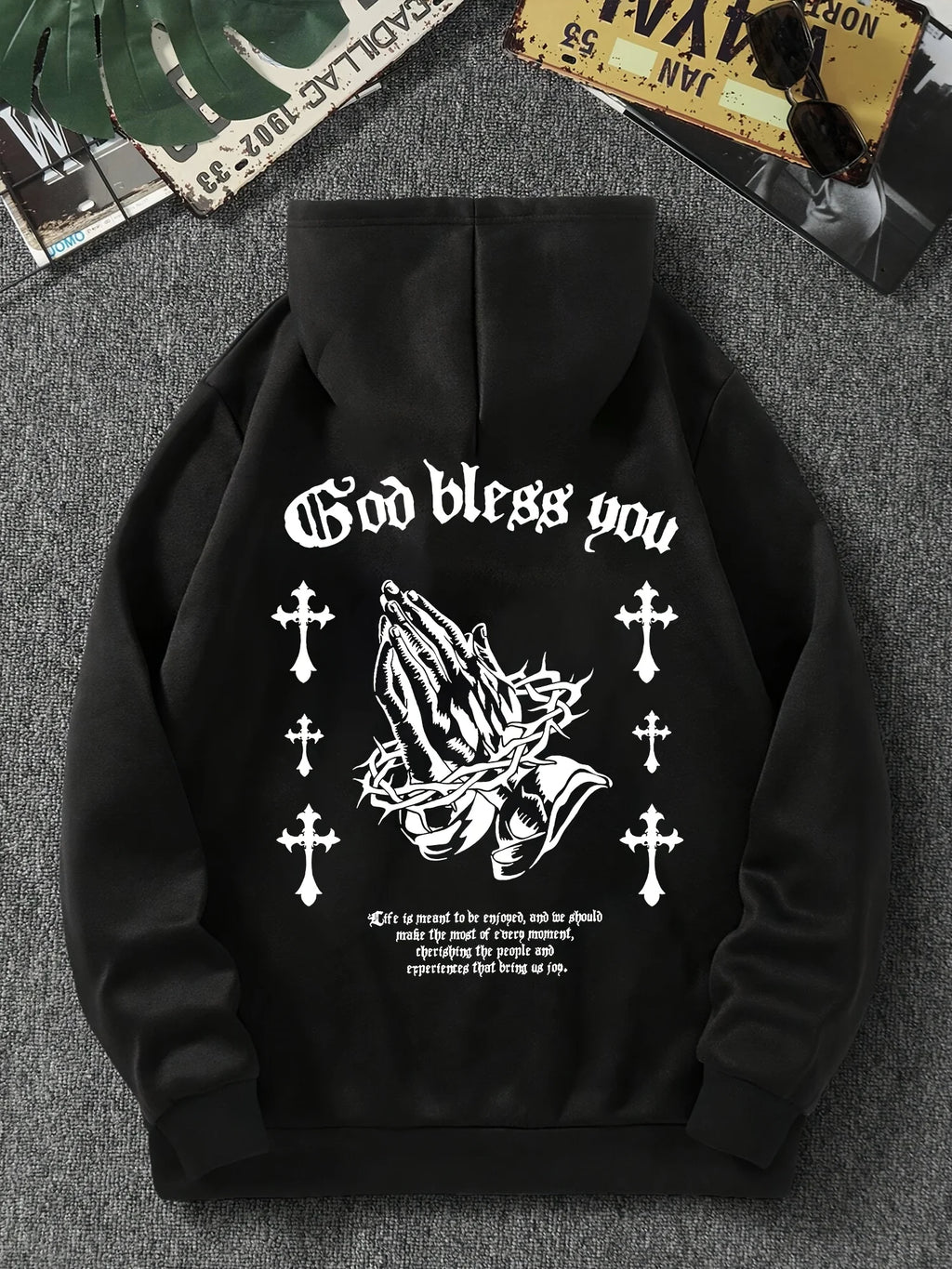 Gothic Cross Street Hoodie