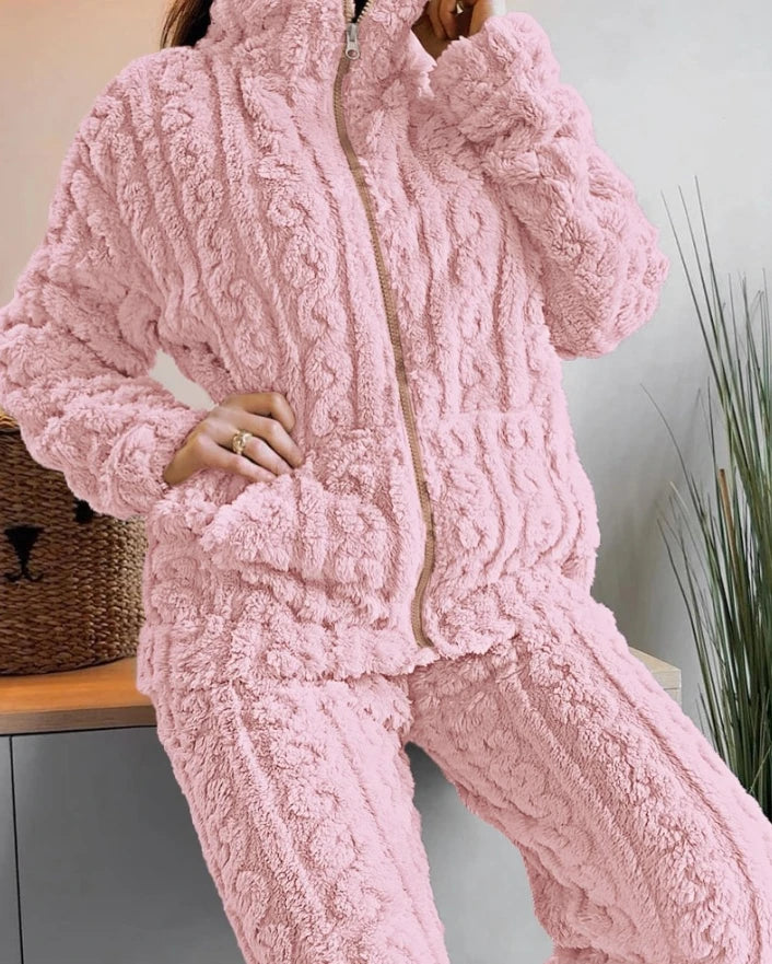 Women's Cozy Teddy Top & Pants Set