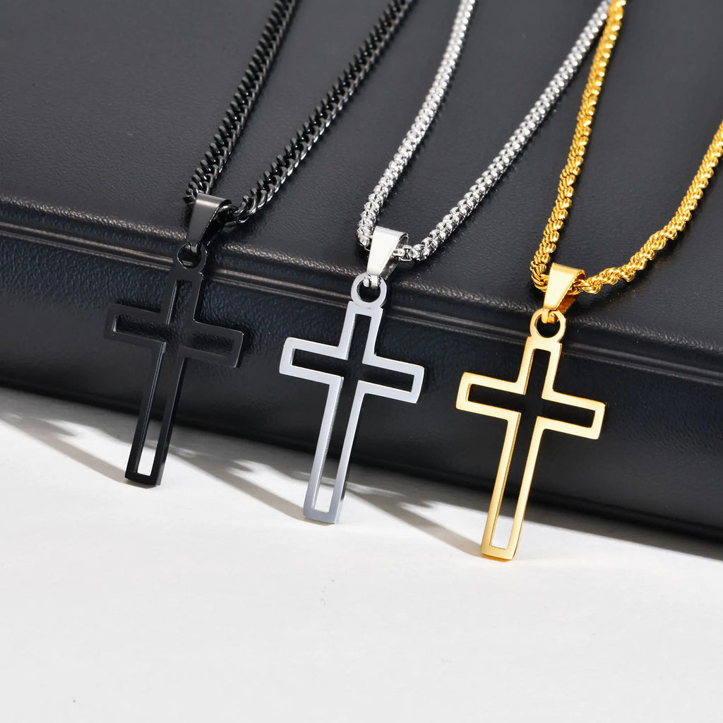 Hollow Cross Necklace