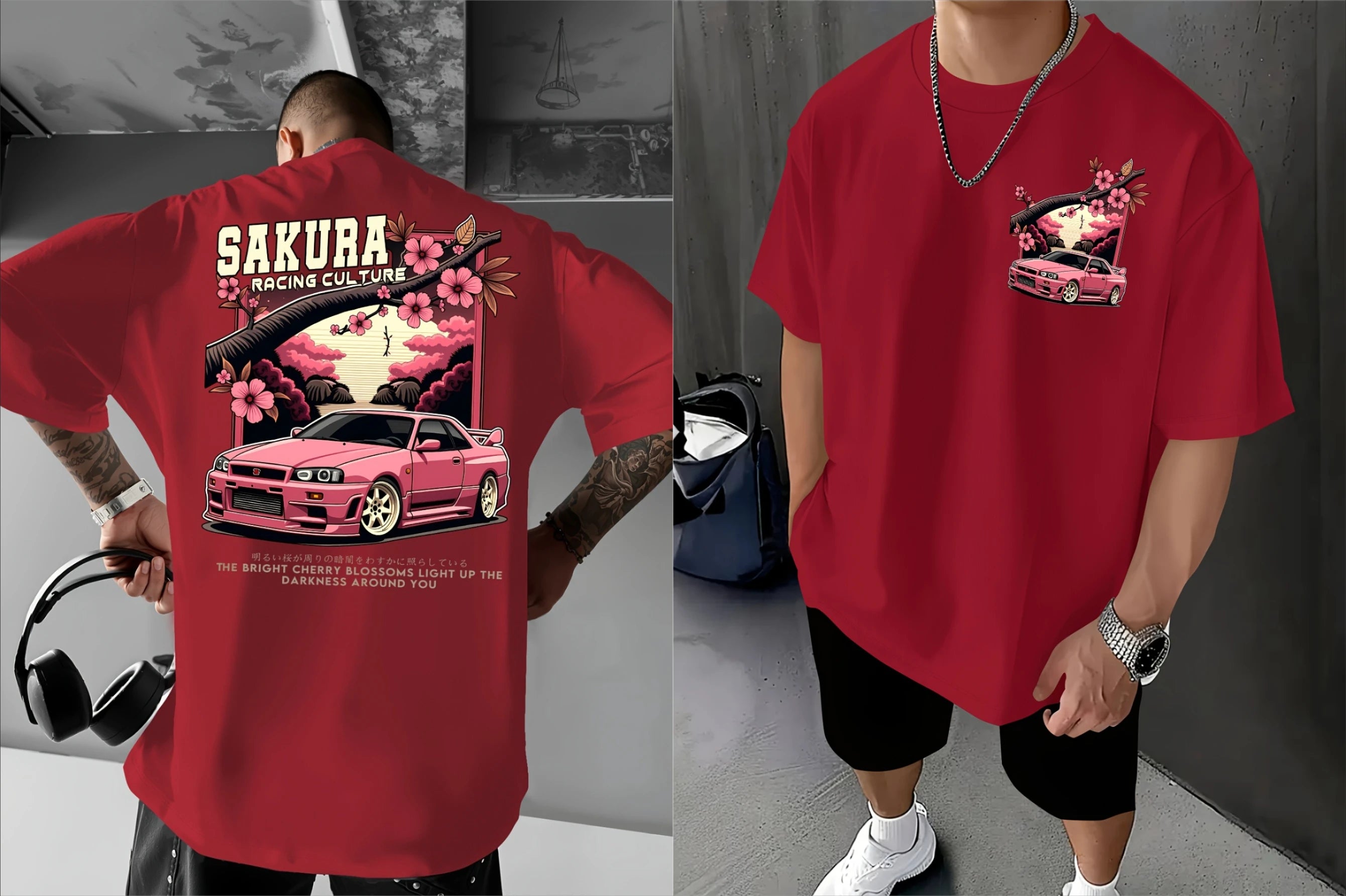Cherry Blossom Racer T-Shirt