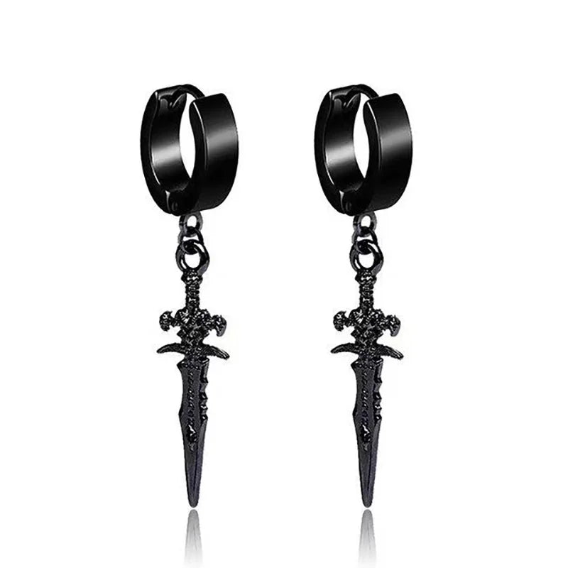 Dragon Sword Hoop Earrings