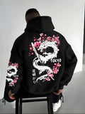 Anime Dragon Cherry Blossom Hoodie