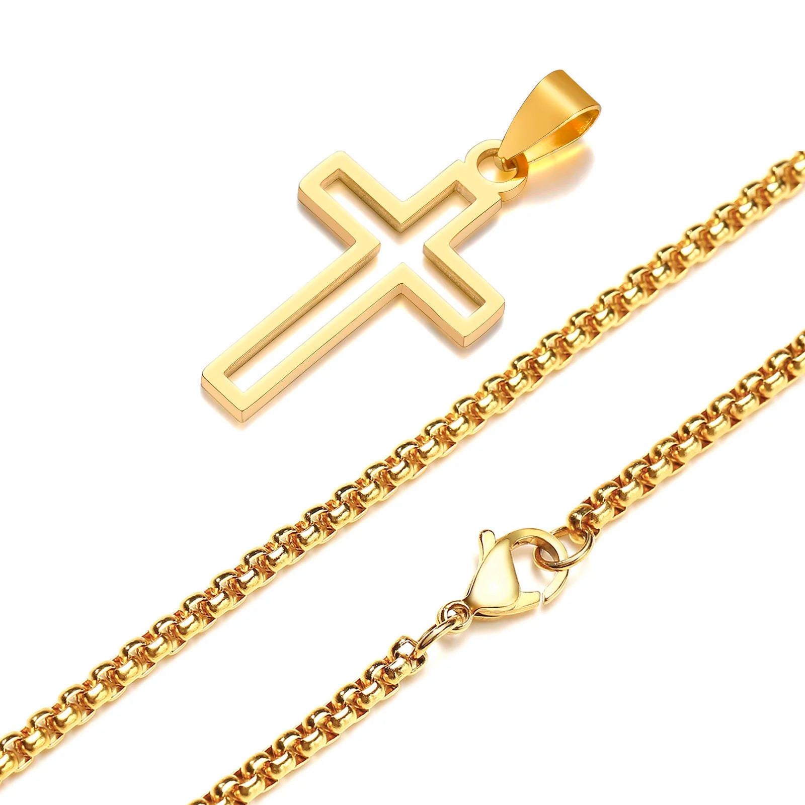 Hollow Cross Necklace