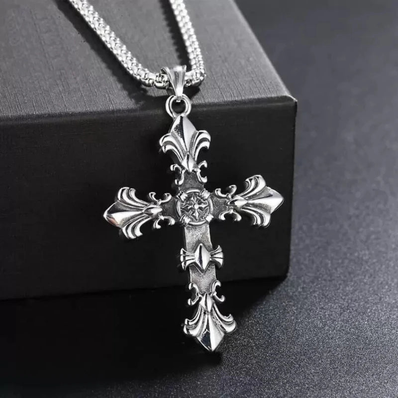 Cross Pendant Necklace & Bracelet Set