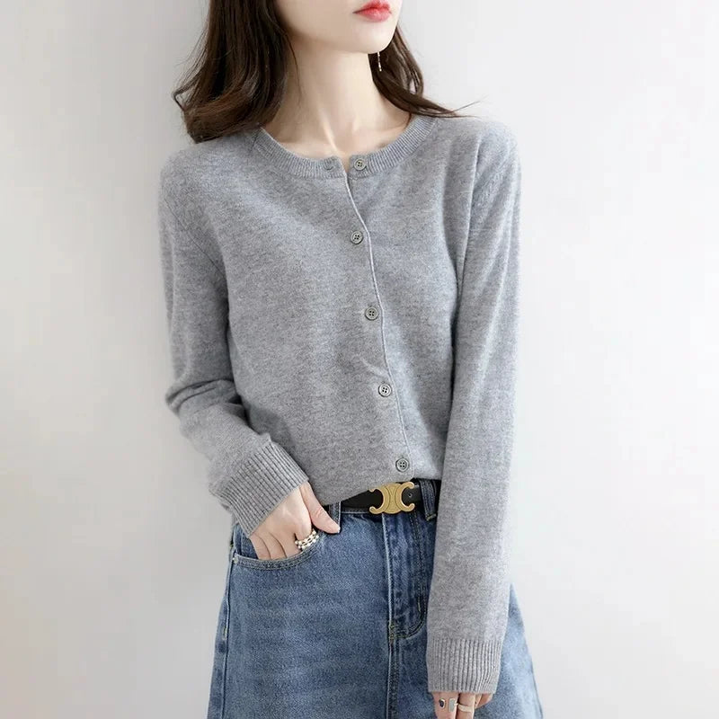 Lightweight Knit Open Cardigan – Women's Sweater