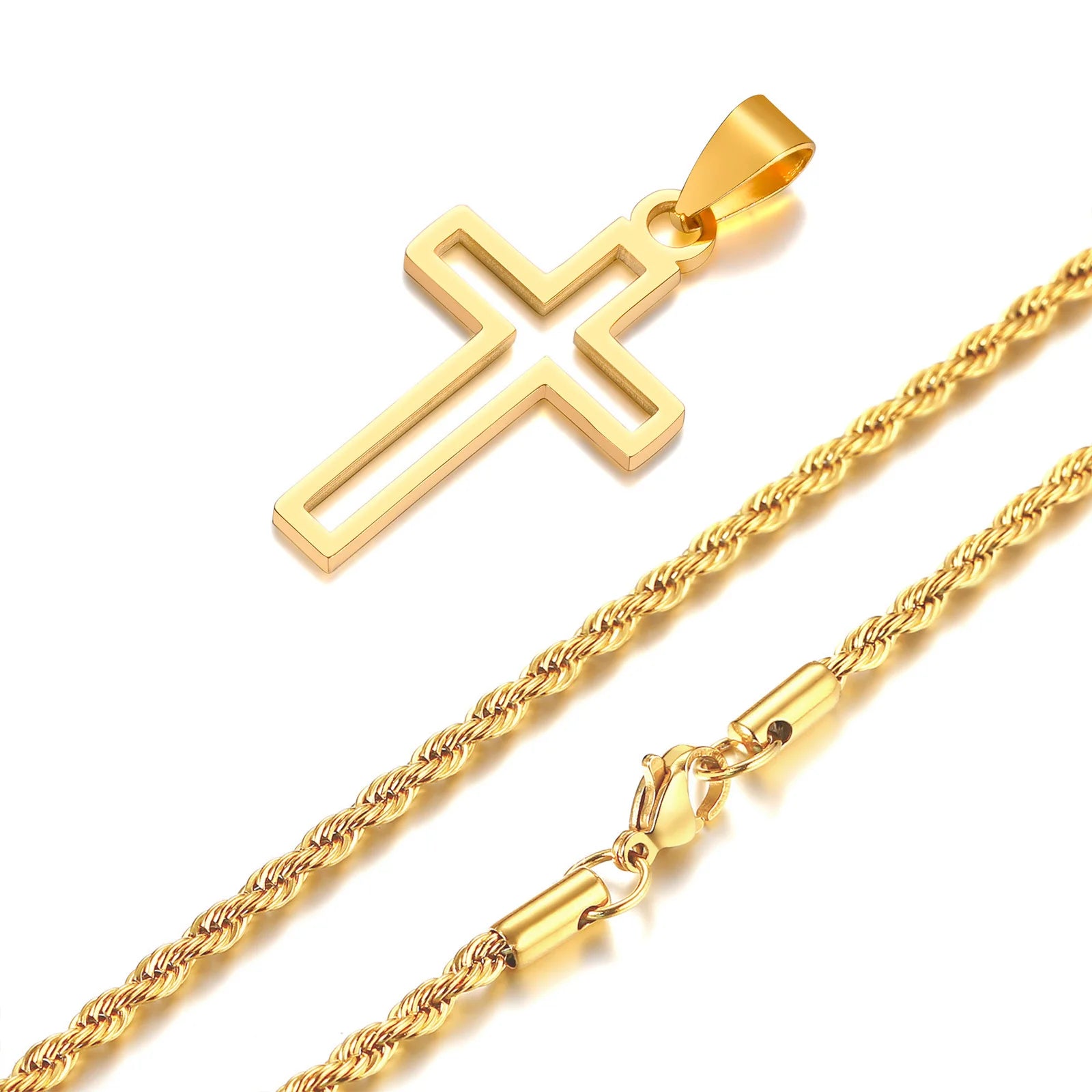 Hollow Cross Necklace