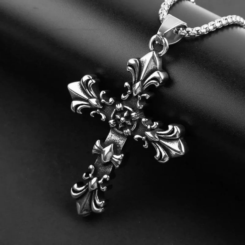Cross Pendant Necklace & Bracelet Set