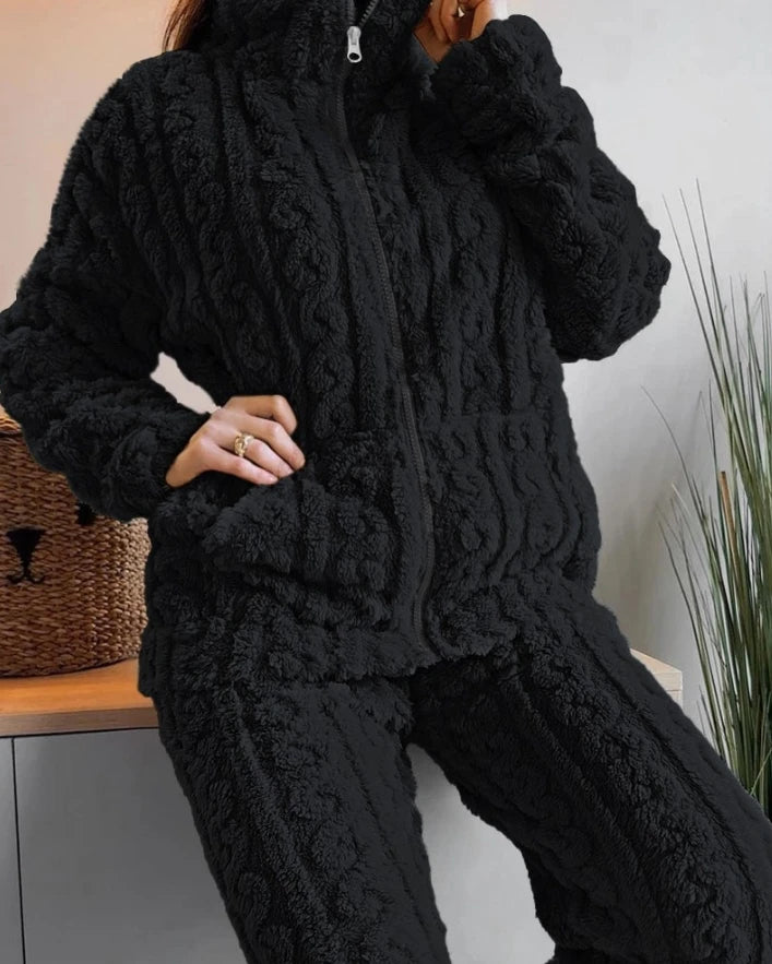 Women's Cozy Teddy Top & Pants Set