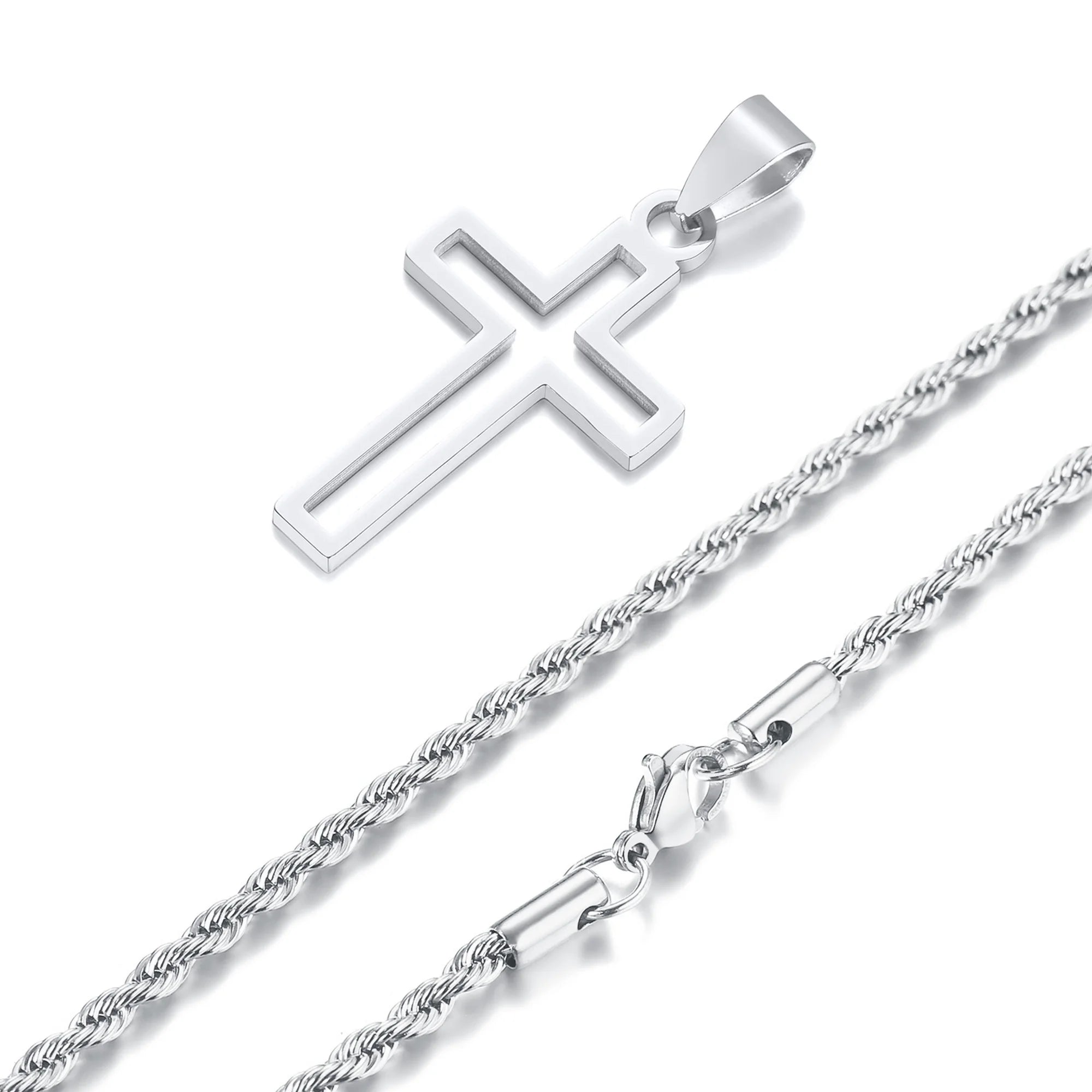 Hollow Cross Necklace