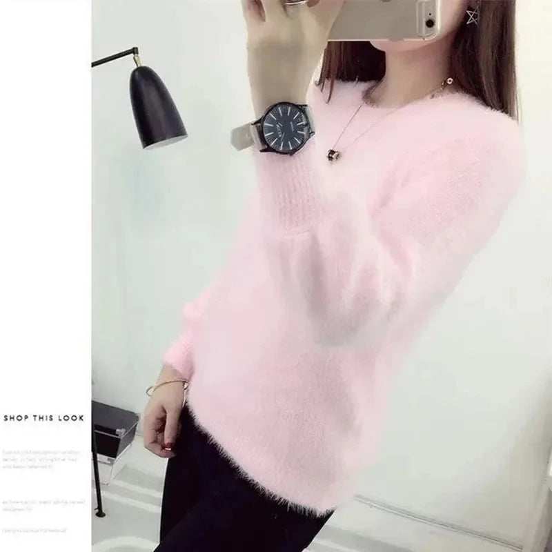 Soft Fleece Knit Sweater – Women's Pullover