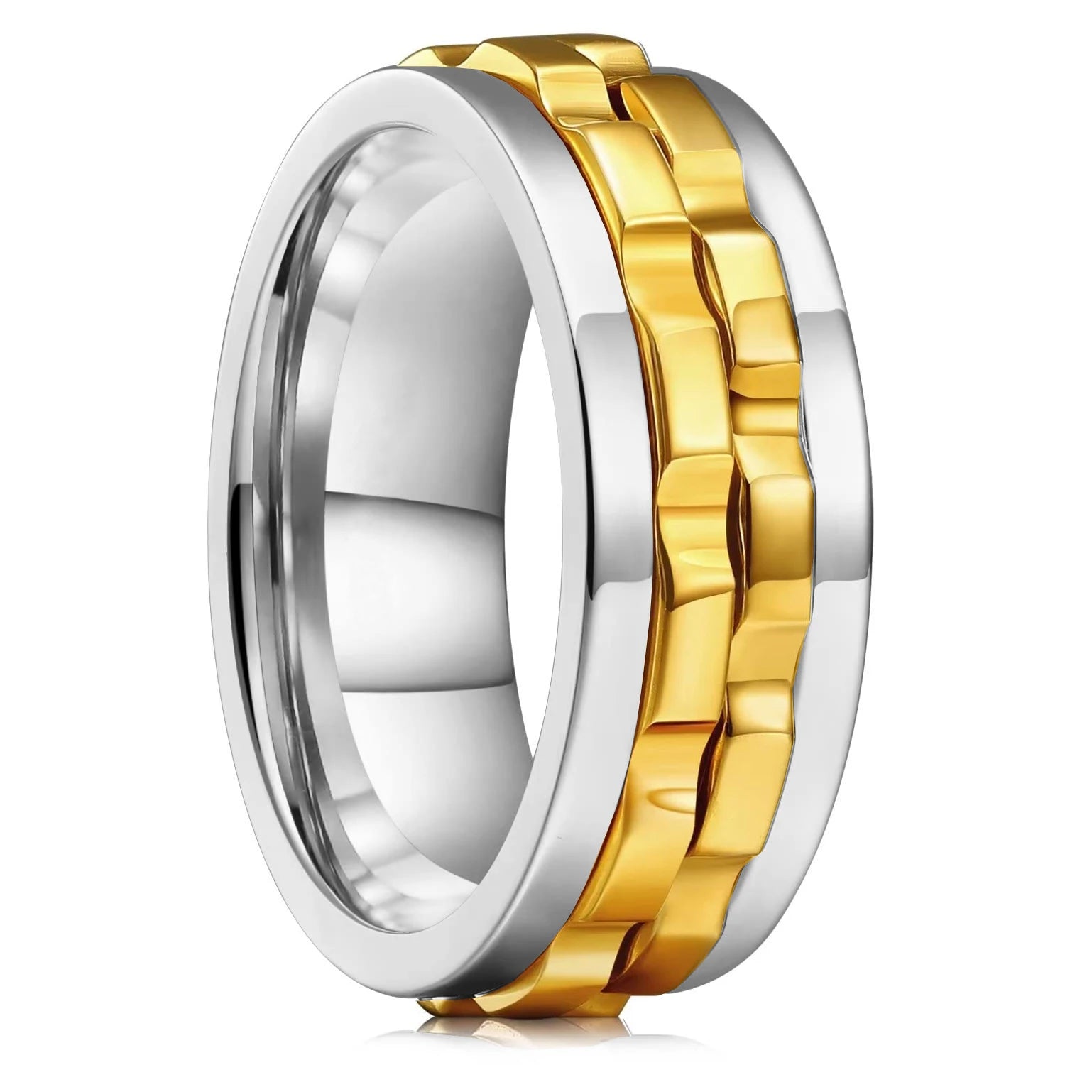 Punk Chain Spinner Ring