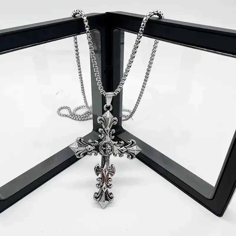 Cross Pendant Necklace & Bracelet Set