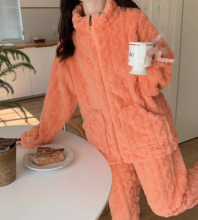Women's Cozy Teddy Top & Pants Set
