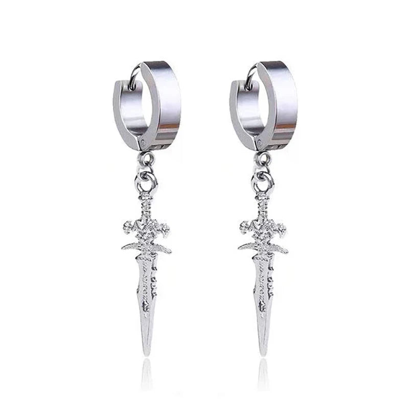 Dragon Sword Hoop Earrings
