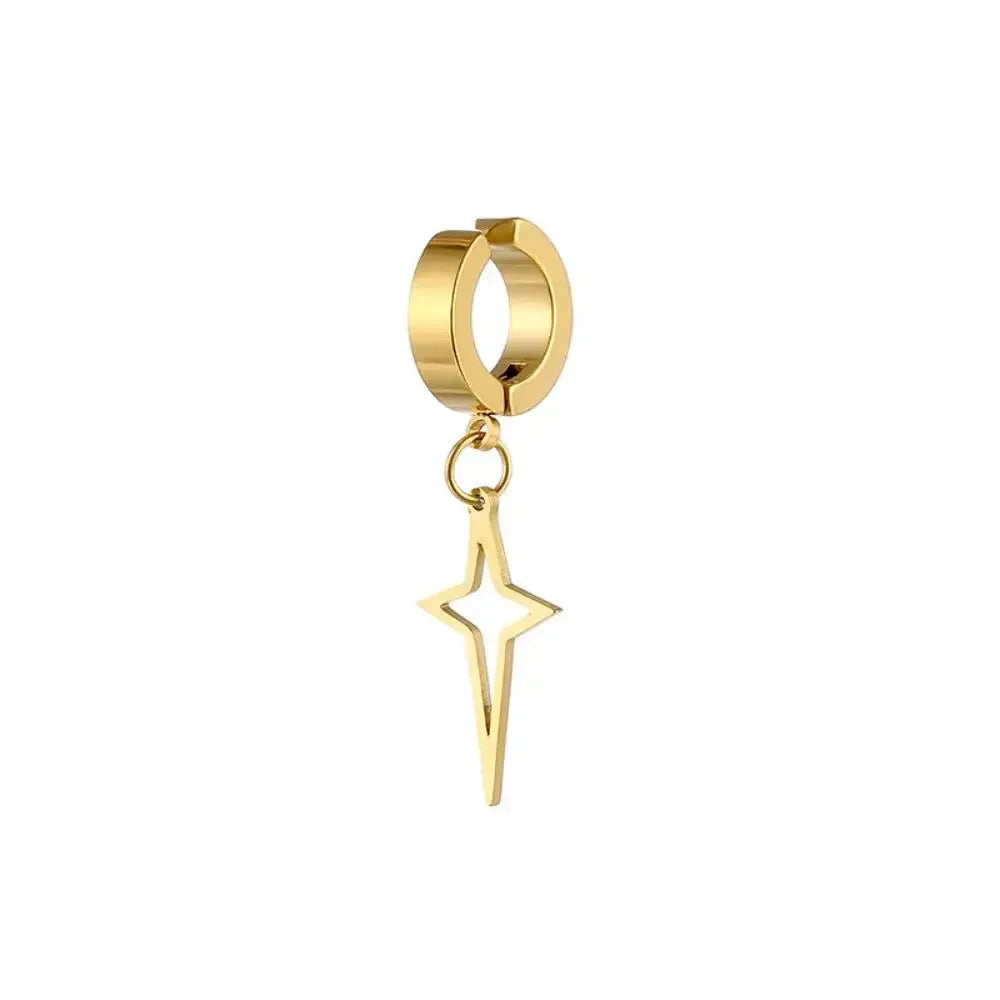 Cross Feather Stud Earrings