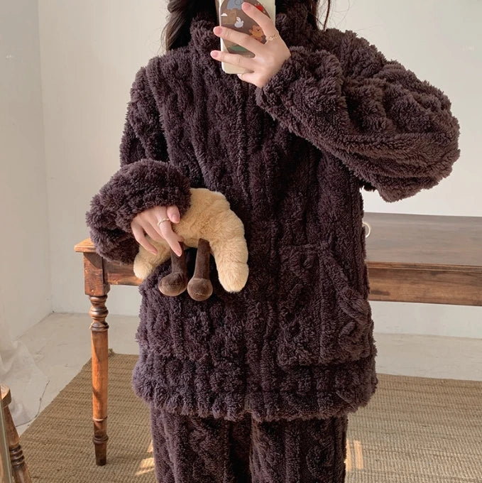 Women's Cozy Teddy Top & Pants Set